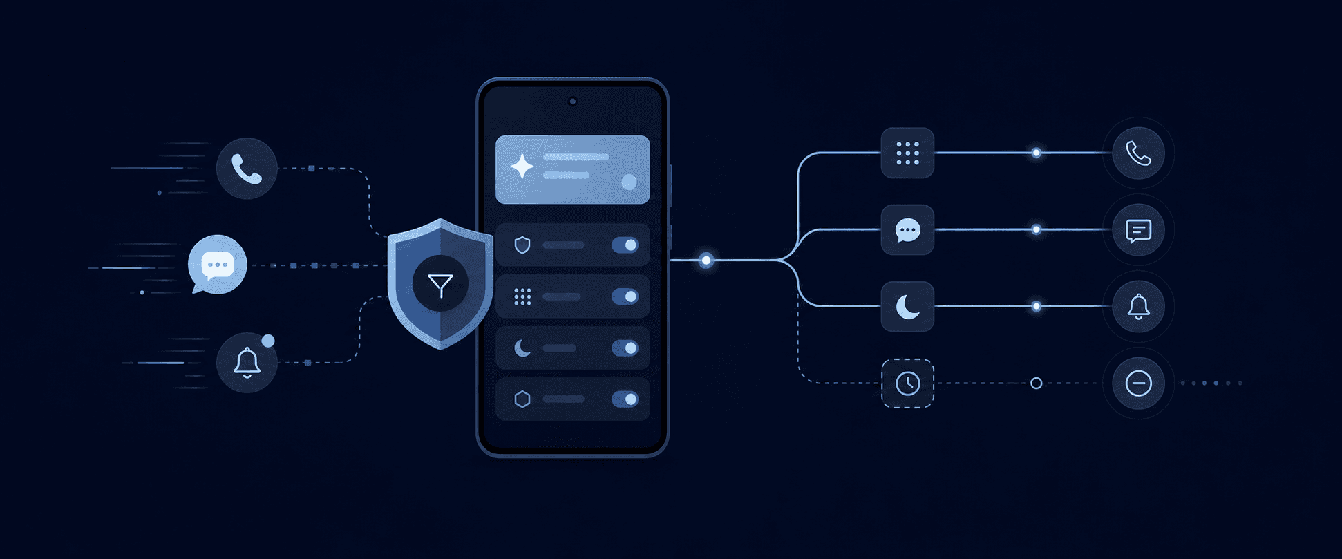 SpamBot privacy-first Android workflow visualization